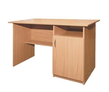 Стіл письмовий 1-дверний,з ламінованої ДСП,тумба праворуч,(ТОВ ‘’АЛМАНТ’’), 1200х600х750 мм.